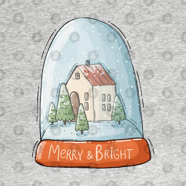 Merry and Bright snow globe by Tania Tania